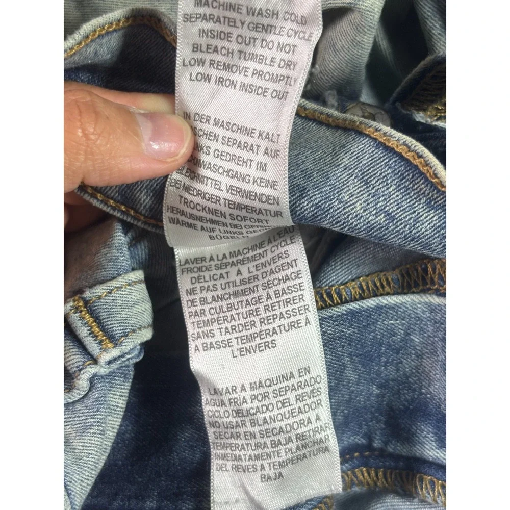 True Religion Rocco Jeans Mens 44 Blue Denim Acid Wash Relaxed Skinny Streetwear